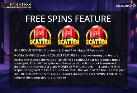 ฟีเจอร์ Free Spins Cash Patrol