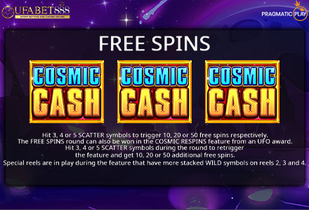 ฟีเจอร์ Free Spins Cosmic Cash