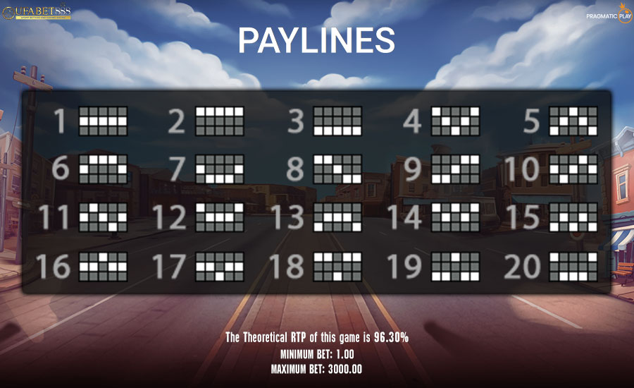 Paylines The Great Stick-UP